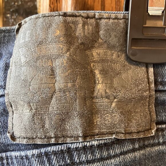 Levi's 514 Straight Blue Jeans Men's Size 33x30 Dark Wash Denim Black Label EUC - Picture 7 of 16